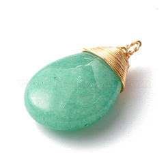 Natural Green Aventurine Pendants&nbsp;PALLOY-JF00779