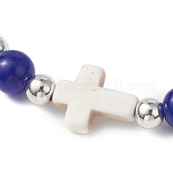 Synthetic Moonstone Beads Stretch Bracelets for Women Men&nbsp;BJEW-JB11376