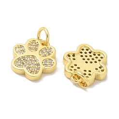 Rack Plating Brass Micro Pave Cubic Zirconia Pendants&nbsp;KK-K293-38G