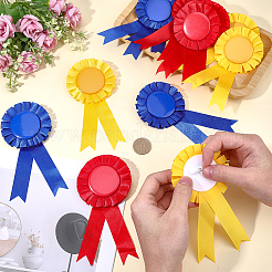 12Pcs 3 Colors Award Ribbon Shape Tinplate Badge Pins&nbsp;JEWB-CP0001-53