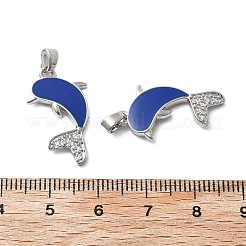 Brass Micro Pave Cubic Zirconia with Enamel Pendants&nbsp;KK-Z103-08P-01