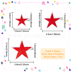 3 Sets 3 Style  Computerized Embroidery Iron on/Sew on Patches&nbsp;DIY-FG0003-65