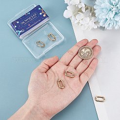6Pcs Ion Plating(IP) 304 Stainless Steel Spring Gate Rings&nbsp;STAS-SC0008-34