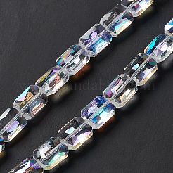 Transparent Electroplate Glass Beads Strands&nbsp;EGLA-E030-01L