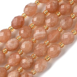 Natural Peach Moonstone Beads Strands&nbsp;G-F809-A44-01