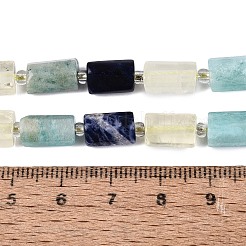 Natural Sodalite & Flower Amazonite & Lemon Quartz Beads Strands&nbsp;G-Q614-01A-01