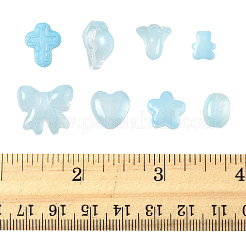 120Pcs 8 Styles Transparent Spray Paint Glass Beads&nbsp;GLAA-FS0002-21