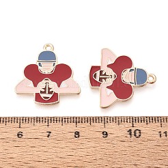 Alloy Enamel Pendants&nbsp;ENAM-T025-02G-10