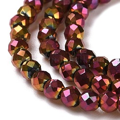 Electroplate Glass Beads Strands&nbsp;GLAA-H021-01A-FP10