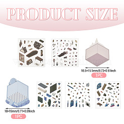 PET Plastic Picture Stickers&nbsp;DIY-TA0015-86