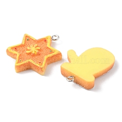 18Pcs 9 Styles Christmas Theme Opaque Resin Pendants&nbsp;RESI-FS0001-40