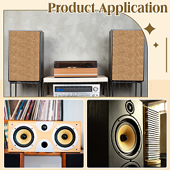 Linen Guitar Speaker Cover Fabric&nbsp;AJEW-WH0481-600D
