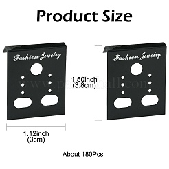 180Pcs Rectangle Plastic Earring Display Cards&nbsp;EDIS-FS0001-01A