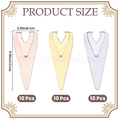 30Pcs 3 Colors Stainless Steel Bookmarks Page Clip&nbsp;AJEW-CP0011-32