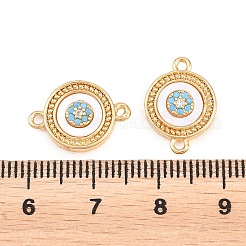 Brass Pave Light Blue Cubic Zirconia Links&nbsp;KK-L274-01G