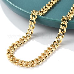 Brass Cuban Link Chain Necklacea for Women Men&nbsp;NJEW-F337-03G-02