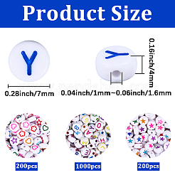 1400Pcs 3 Styles White Opaque Acrylic Beads&nbsp;MACR-PA0001-31