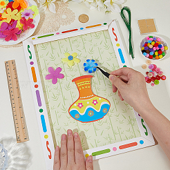 DIY Button Flowers Bouquet Photo Frame Kits&nbsp;DIY-WH20001-72C