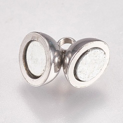 Tarnish Resistant 304 Stainless Steel Magnetic Clasps with Loops&nbsp;STAS-G173-05P-6mm