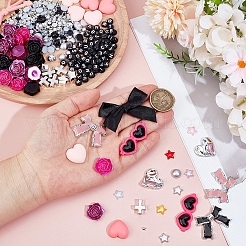 DIY Resin Rhinestone & ABS Plastic & Plastic Cabochons&nbsp;FIND-SC0021-32