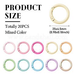 20Pcs Spray Painted Alloy Spring Gate Rings&nbsp;FIND-TA0009-92