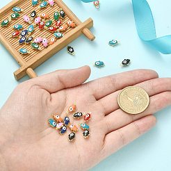 50Pcs Brass Enamel Pendants&nbsp;ENAM-CJ0003-92