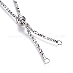 Tarnish Resistant Adjustable 304 Stainless Steel Slider Necklaces&nbsp;MAK-L026-05B-P