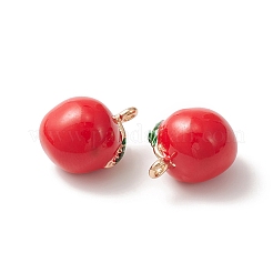 2Pcs Brass Enamel Charms&nbsp;KK-YW0001-93