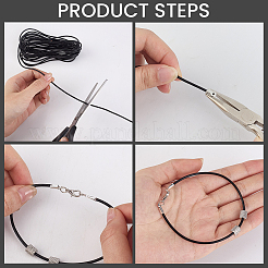 DIY Cowhide Cord Necklaces Bracelets Making Kits&nbsp;DIY-CL0002-45