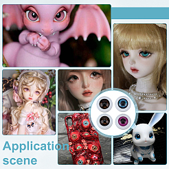 4 Colors Star Acrylic Craft Eyes&nbsp;DIY-PH0029-87A