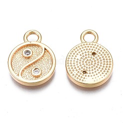 Brass Micro Pave Cubic Zirconia Pendants&nbsp;KK-N232-263