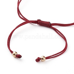 Adjustable Nylon Cord Braided Bead Bracelet&nbsp;BJEW-JB05828-01