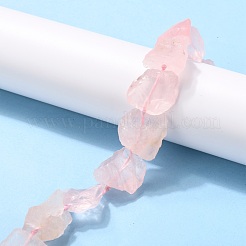 Rough Raw Natural Madagascar Rose Quartz Beads Strands&nbsp;G-G010-03