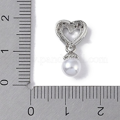 Rack Plating Brass Micro Pave CLear Cubic Zirconia Pendants&nbsp;KK-E110-01P