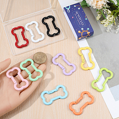 10Pcs 10 Colors Alloy Rock Climbing Carabiners&nbsp;FIND-SC0021-31