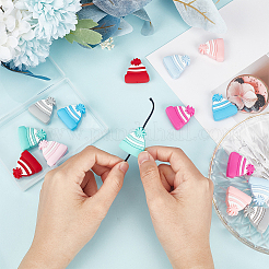 16Pcs 8 Colors Christmas Theme Silicone Beads&nbsp;SIL-CA0002-50