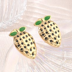 304 Stainless Steel Enamel Stud Earrings&nbsp;SA-CBA46AF-10G