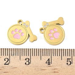 304 Stainless Steel Enamel Charms&nbsp;X1-STAS-G360-03G-01
