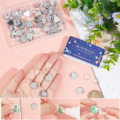 DIY Blank Heart Dome Pendant Making Kit&nbsp;DIY-SC0023-02