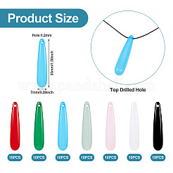 70Pcs 7 Colors Acrylic Pendants&nbsp;MACR-TA0001-79