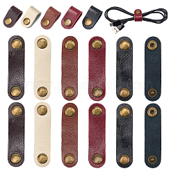 30Pcs 5 Colors Cowhide Leather Cord Organizers&nbsp;AJEW-CL0002-34