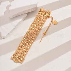 Hollow Alloy Star & Ring Link Chain Bracelets for Women&nbsp;VR3342-2