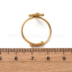 304 Stainless Steel Enamel Cuff Rings for Women&nbsp;RJEW-F194-04G