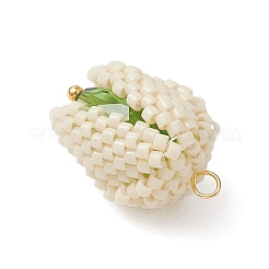 MIYUKI Glass Seed Beaded Pistachio Pendants&nbsp;PALLOY-MZ01213