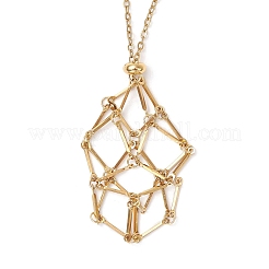 304 Stainless Steel Macrame Pouch Empty Stone Holder Necklace Making&nbsp;NJEW-JN05237-03