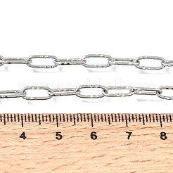 4MM 304 Stainless Steel Textured Paperclip Chain Necklaces for Man and Women&nbsp;SA-CBAB767-12P