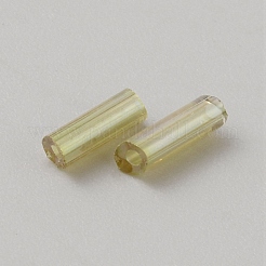 Glass Round Bugle Beads&nbsp;SEED-TAC0003-01