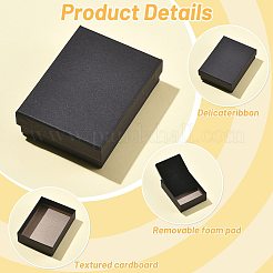 12Pcs 4 Styles Cardboard Paper Jewelry Set Boxes&nbsp;CBOX-FS0001-12