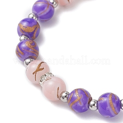 Round Glass Beaded Stretch Bracelets&nbsp;BJEW-JB12649