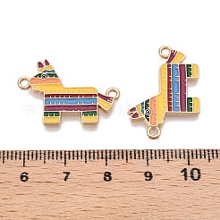 Rack Plating Alloy Enamel Colorful Mexican Donkey Connector Charms&nbsp;ENAM-N056-350G